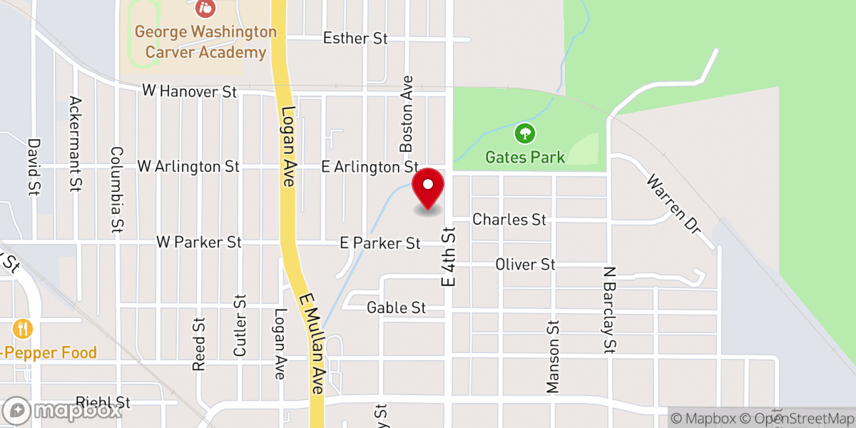 Map showing location of st mary church waterloo ia