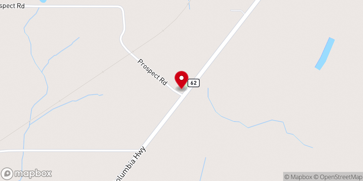 Map showing location of New Prospect AME Church