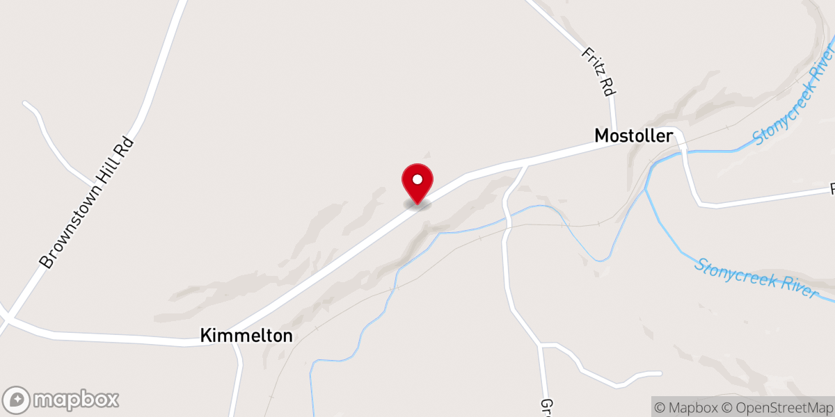 Map showing location of Mostoller United Methodist