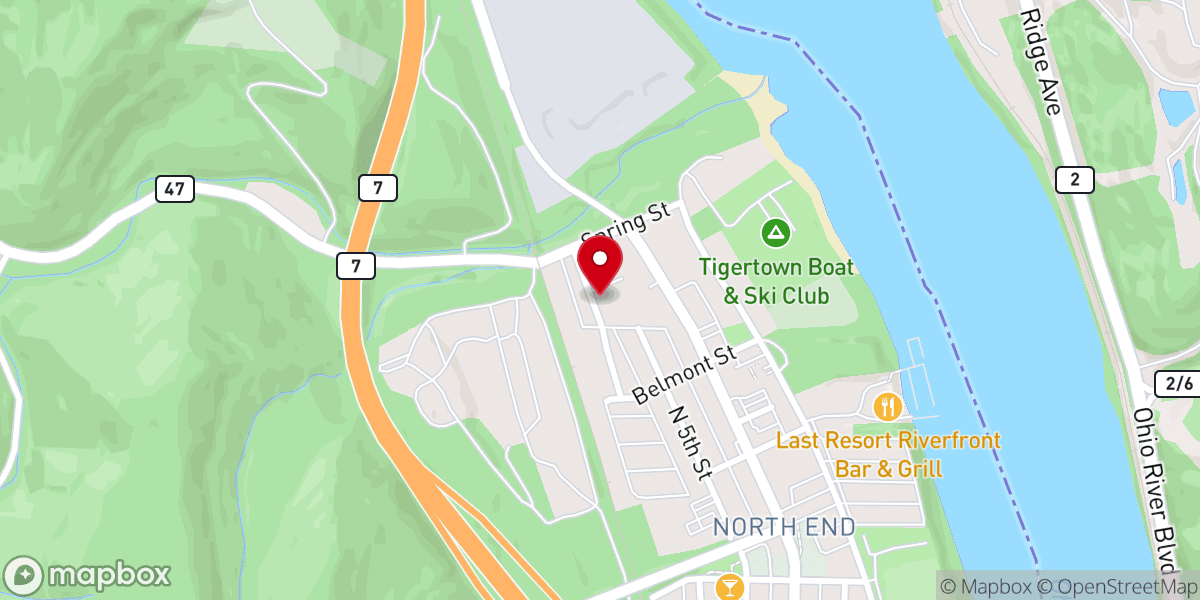 Map showing location of Toronto Bible Methodist Church