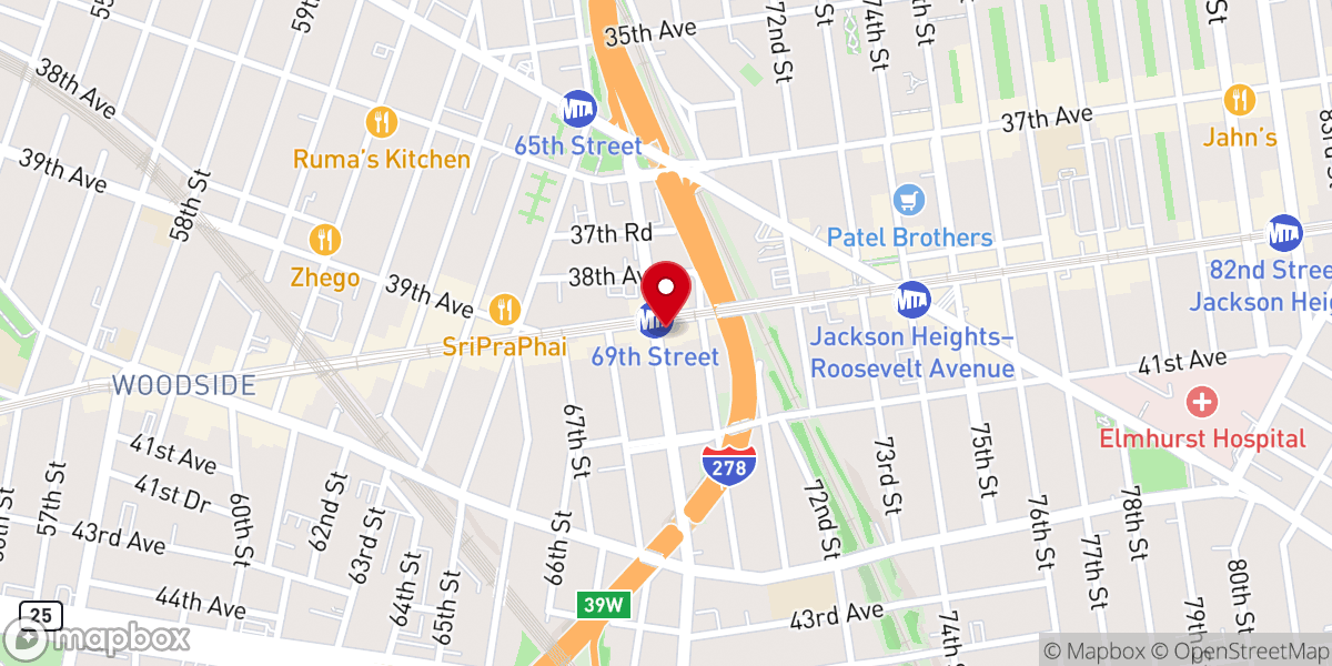 Map showing location of Amazing Grace Church of New York