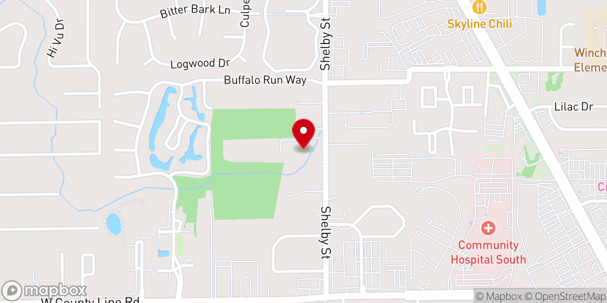 Map showing location of Shelby St. Pentecostal Church