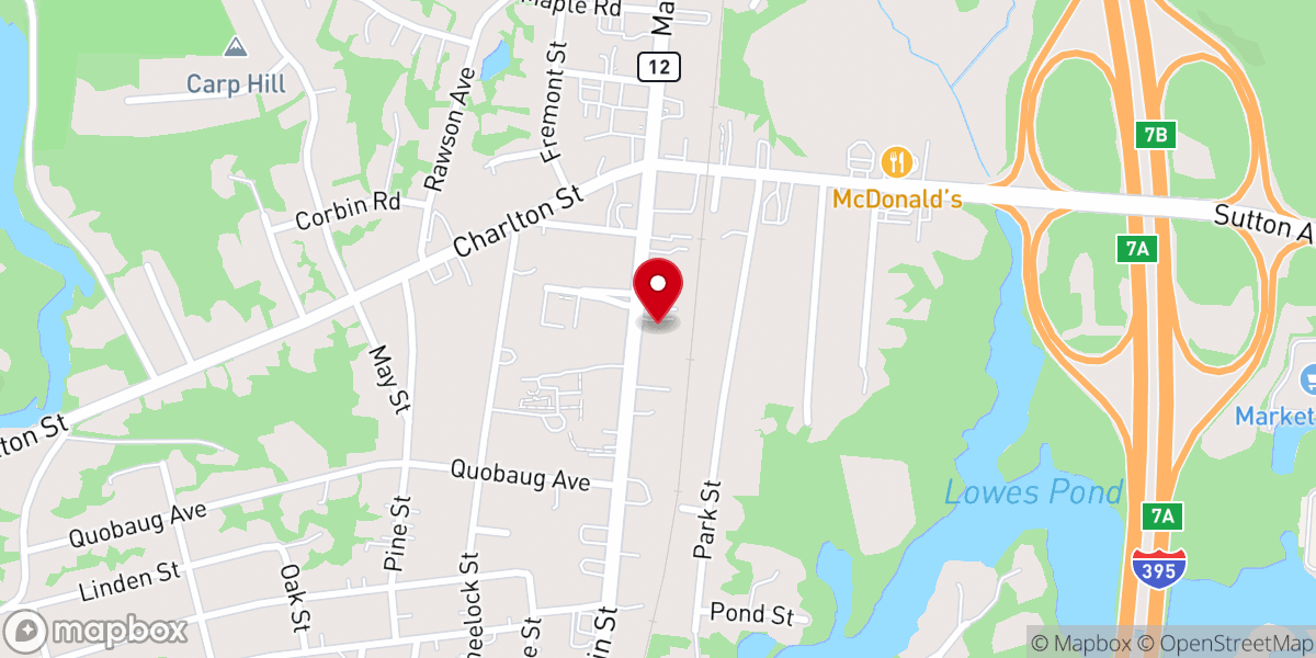 Map showing location of St Thomas Episcopal Church