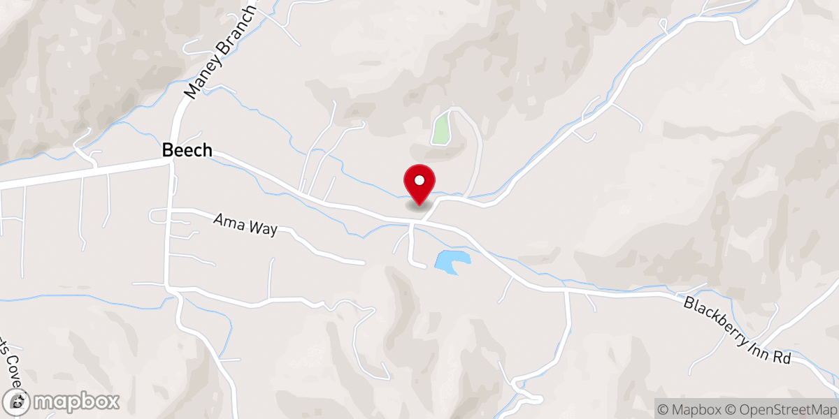 Map showing location of Browns Chapel Baptist Church