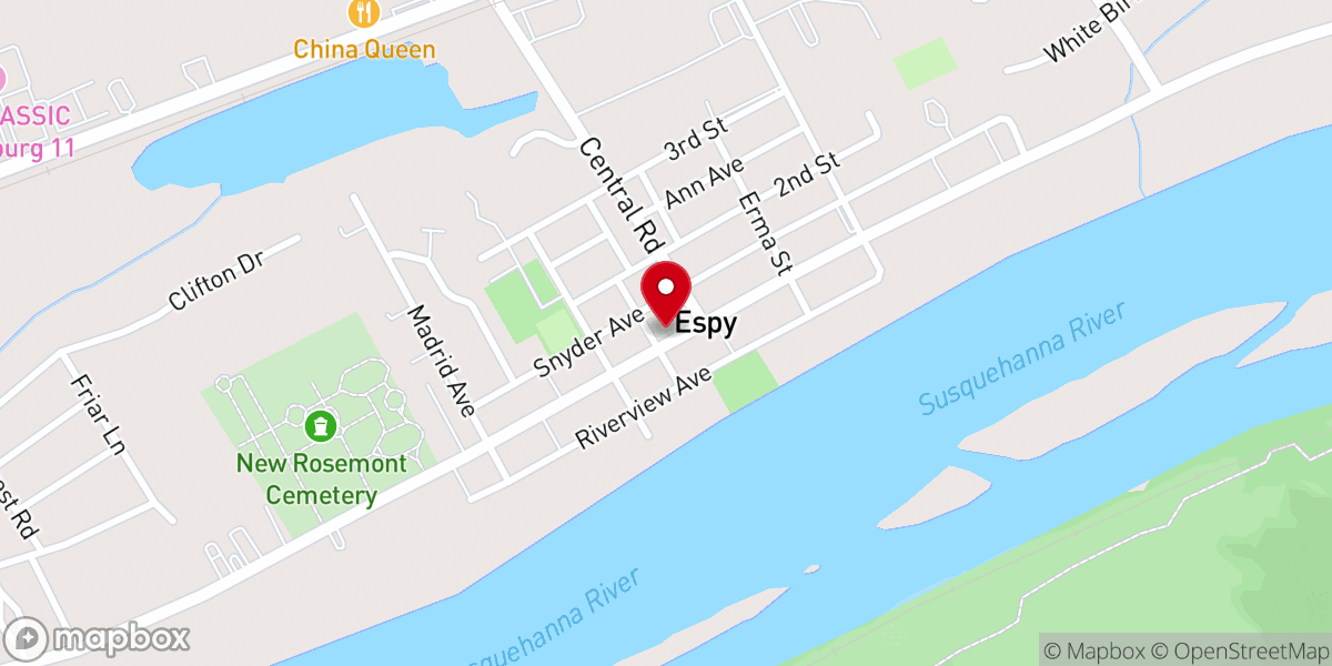 Map showing location of Trinity United Methodist Church