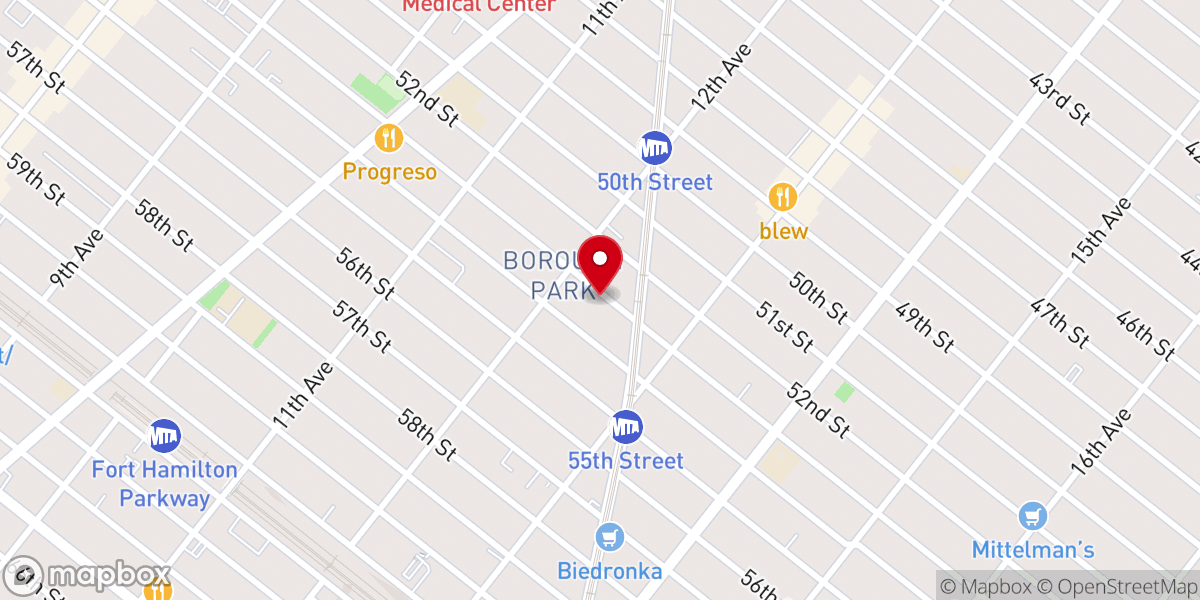 Map showing location of Congregation Nachlas Yisroel
