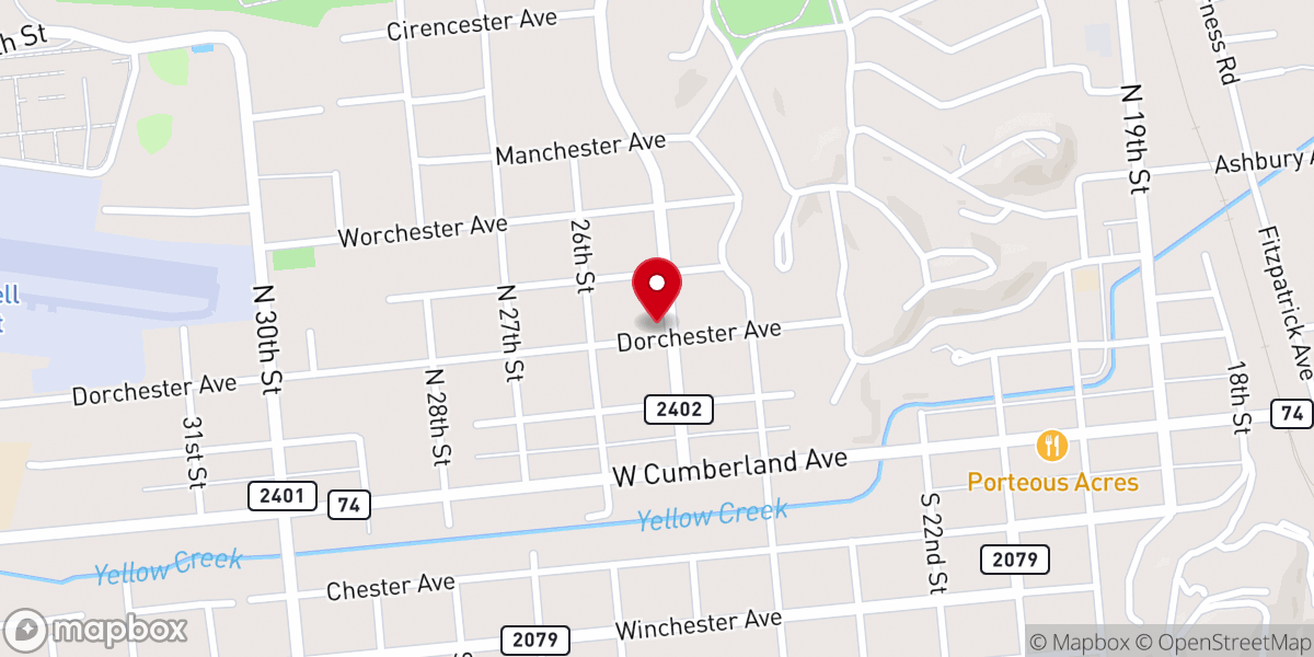 Map showing location of Covenant Methodist Church