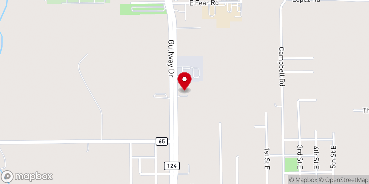 Map showing location of Winnie Church of Christ