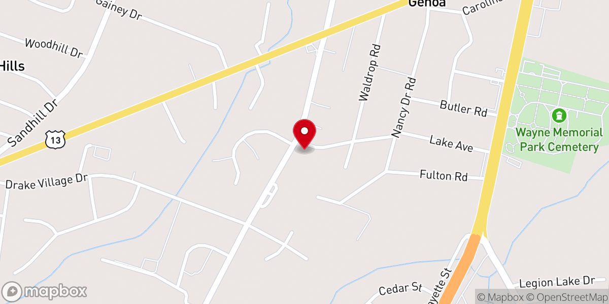 Map showing location of Abundant Grace Church