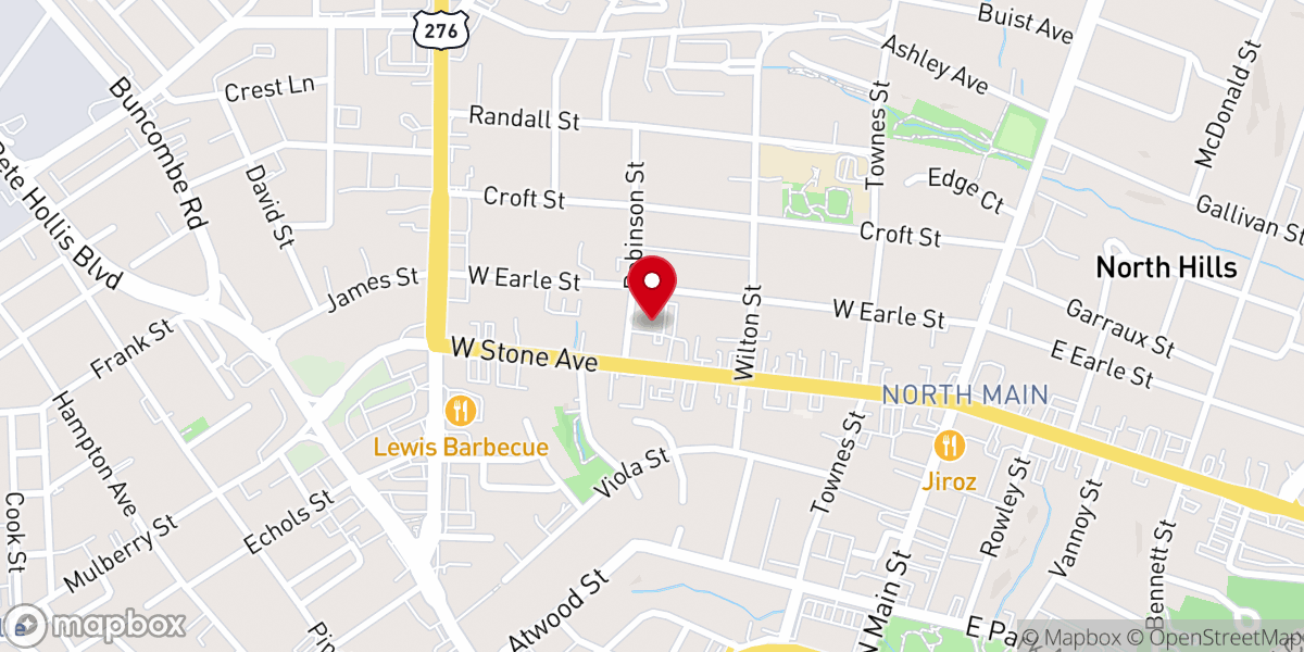 Map showing location of Earle Street Baptist Church