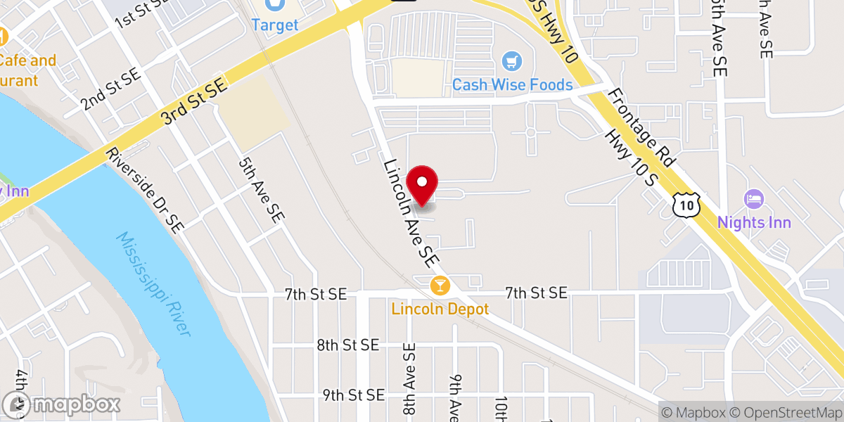 Map showing location of Lincoln Center - Homeless Helping Homeless