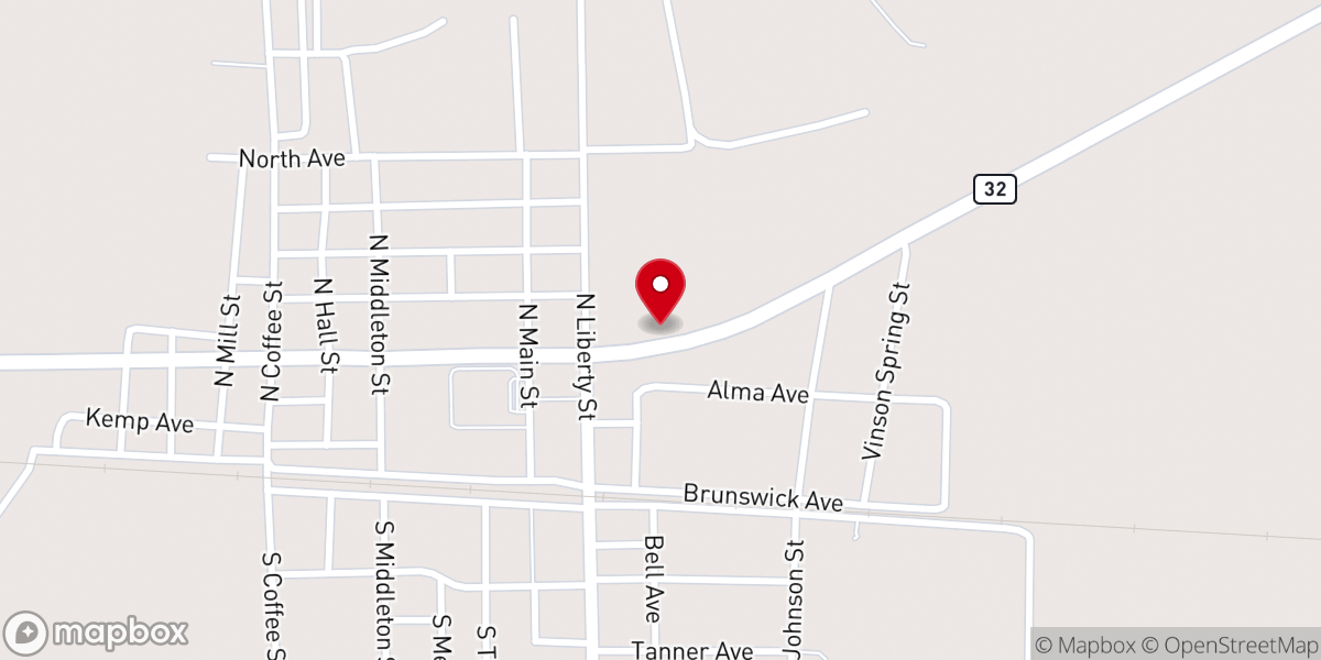 Map showing location of The Harvest Church (Church of God)