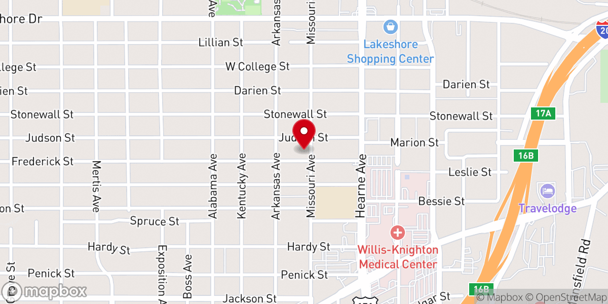 Map showing location of Bright Star Baptist Church of Queensboro