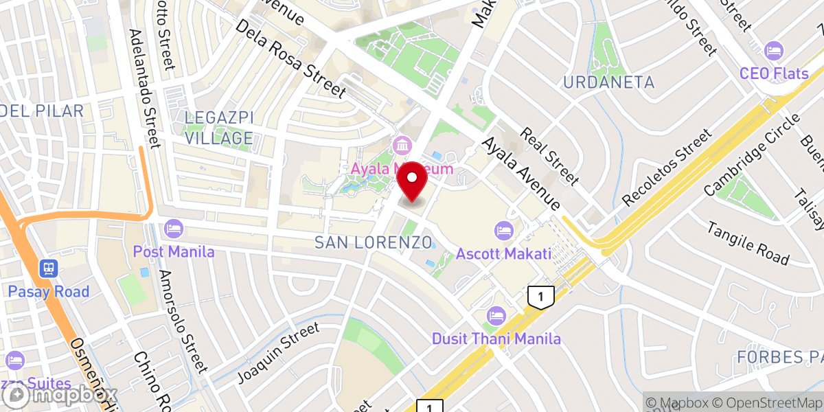 Map showing location of Mary Mother of Hope Chapel