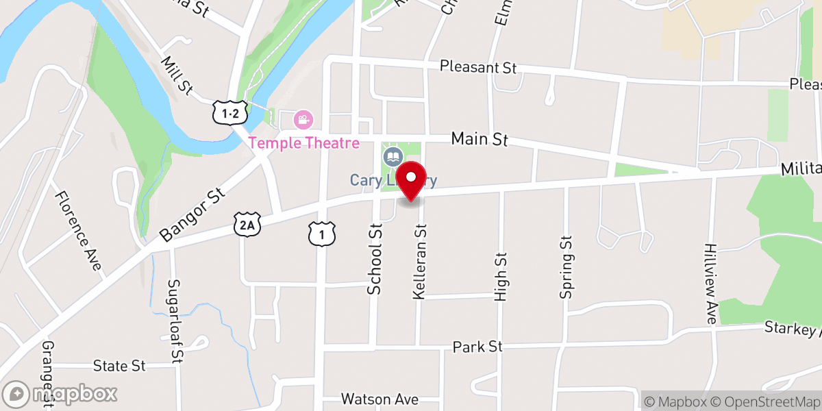Map showing location of Unitarian Society of Houlton