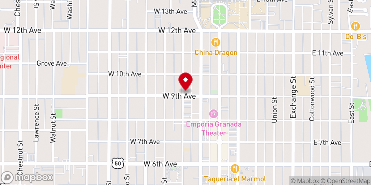 Map showing location of Calvary Evangelical United Brethren Church