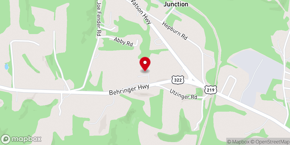 Map showing location of Du Bois Church of Christ