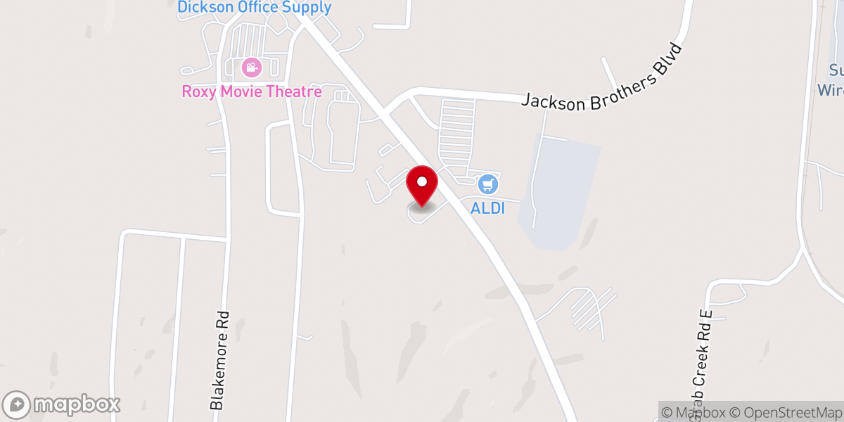 Map showing location of United Free Will Baptist Church