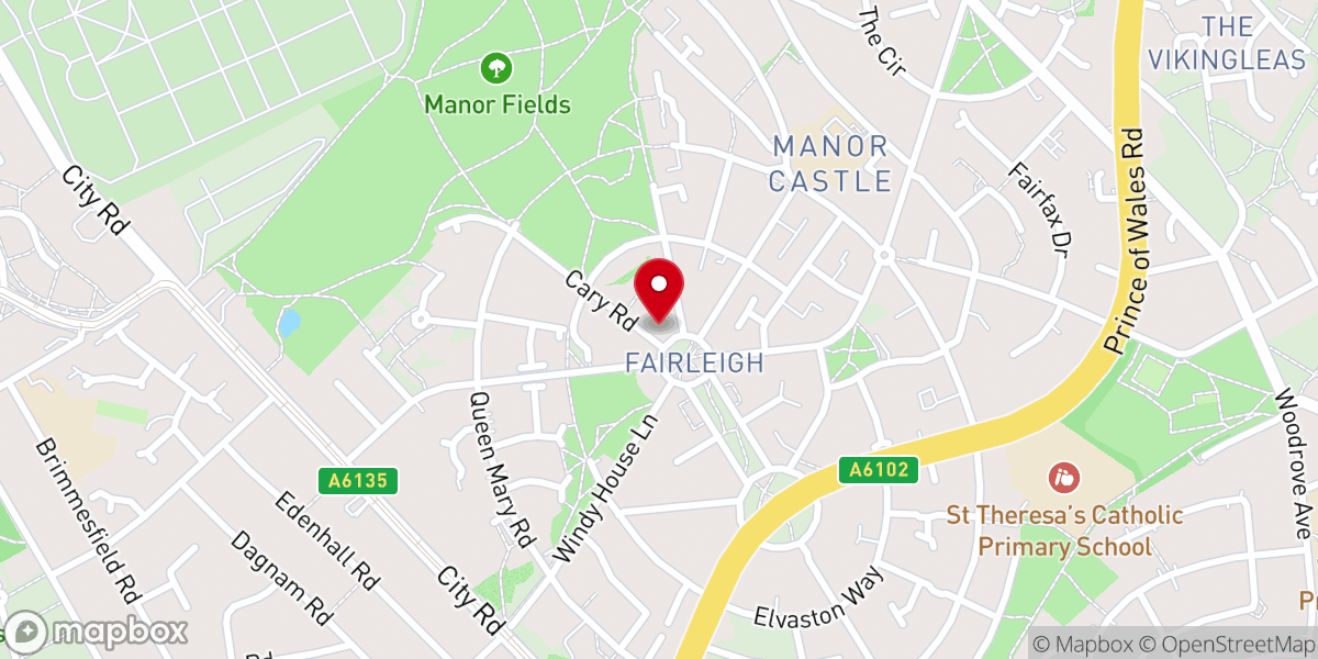 Map showing location of St Swithun's Church : Manor