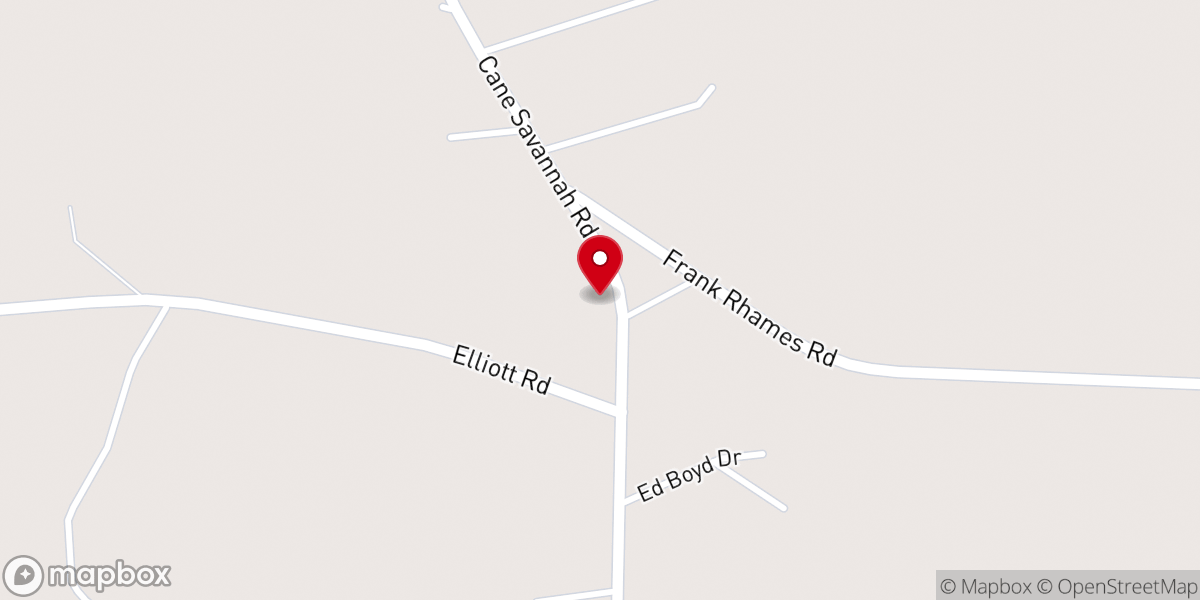 Map showing location of Pisgah Church