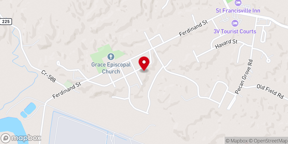 Map showing location of United Methodist Church