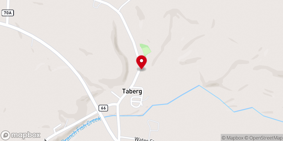 Map showing location of St. Patrick’s Catholic Church