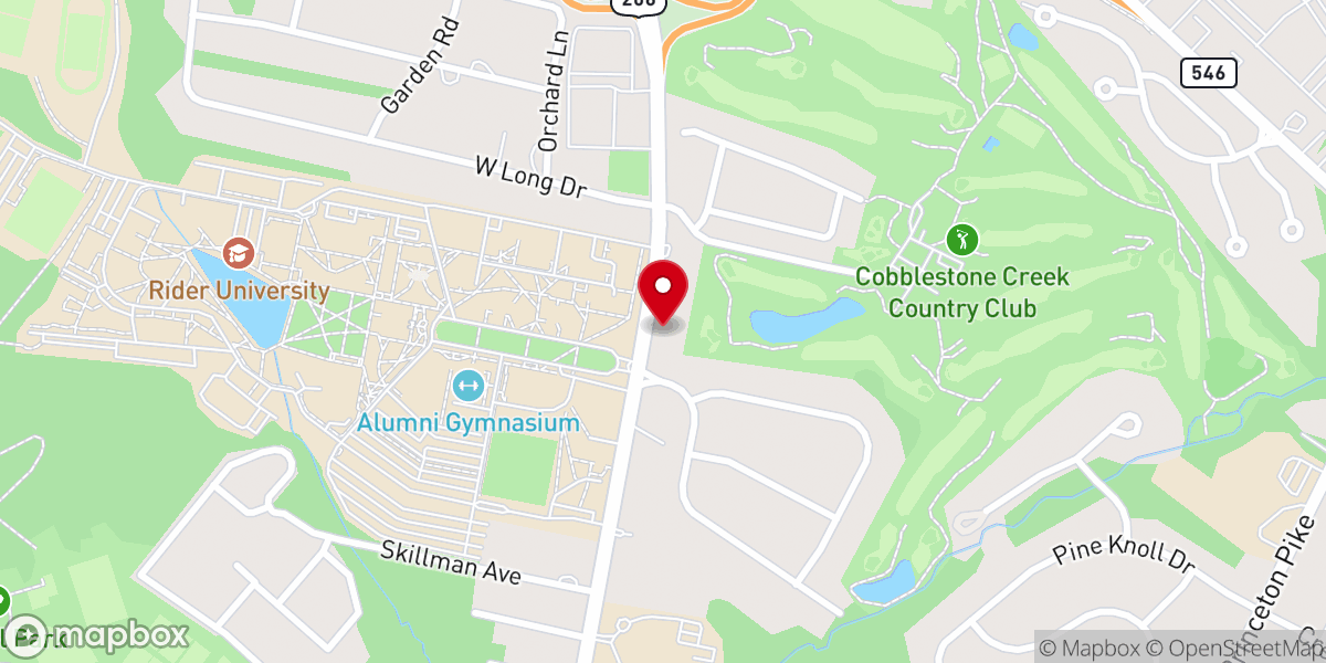 Map showing location of Emmaus House - Rider Catholic Campus Ministry