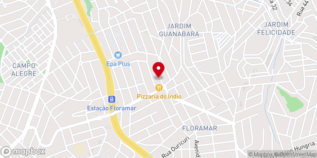 Map showing location of Comunidade Batista Floramar