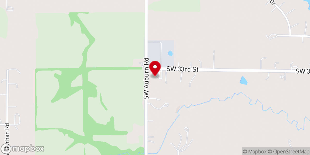 Map showing location of Topeka Reformed Presbyterian Church