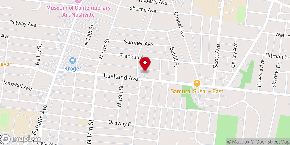 Map showing location of Eastwood Christian Church
