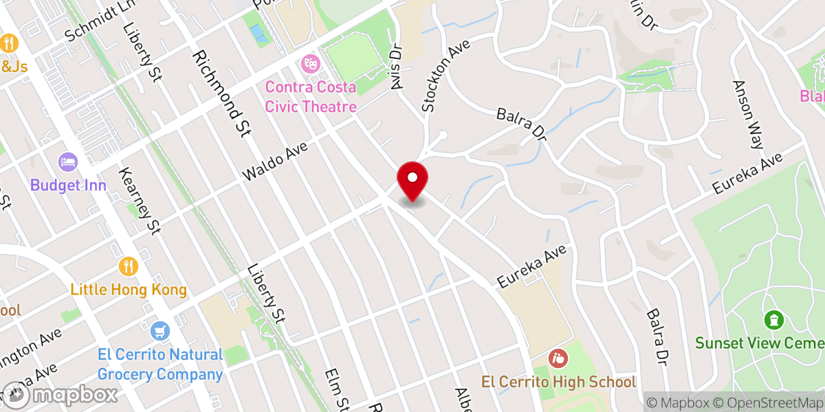 Map showing location of Christ Lutheran Church