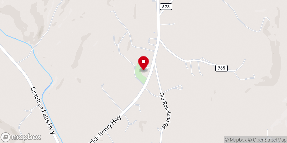 Map showing location of Bethlehem Methodist Church Roseland