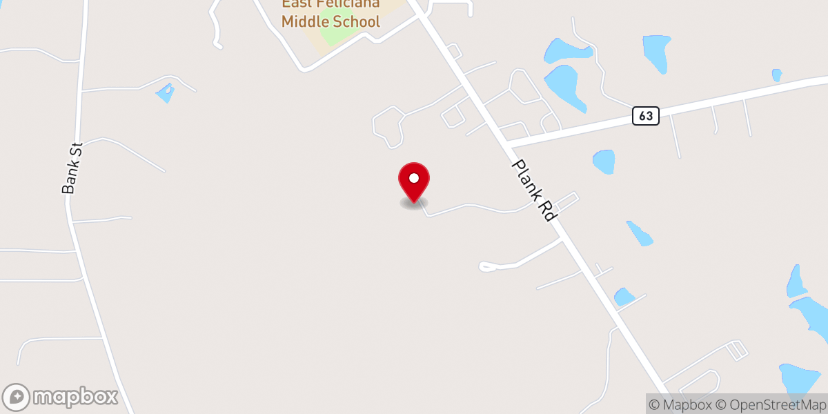 Map showing location of East Feliciana Parish Prison