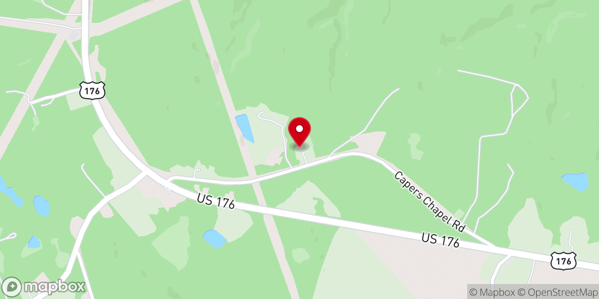 Map showing location of Caper's Chapel United Methodist Church