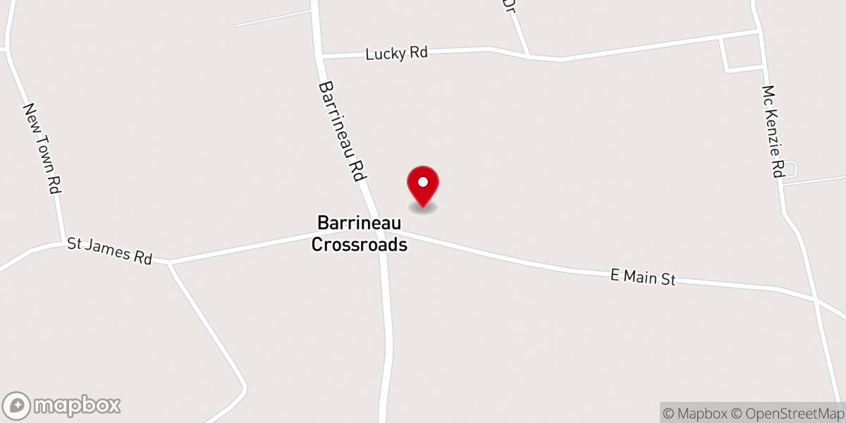 Map showing location of Barrineau Pentecostal Holiness Church