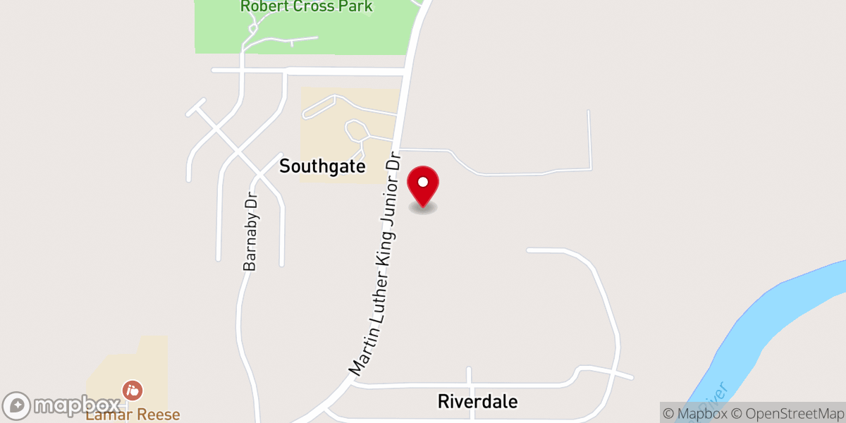 Map showing location of Agape Christian Worship Center