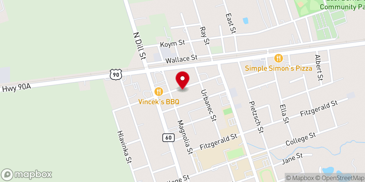 Map showing location of Holy Cross CCD