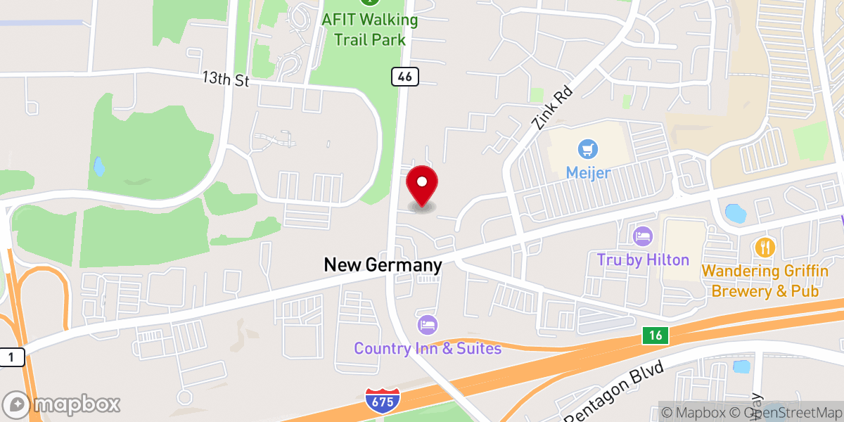 Map showing location of Fairborn Full Gospel Tabernacle