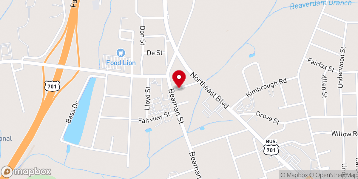 Map showing location of Mount Pleasant Missionary Baptist Church