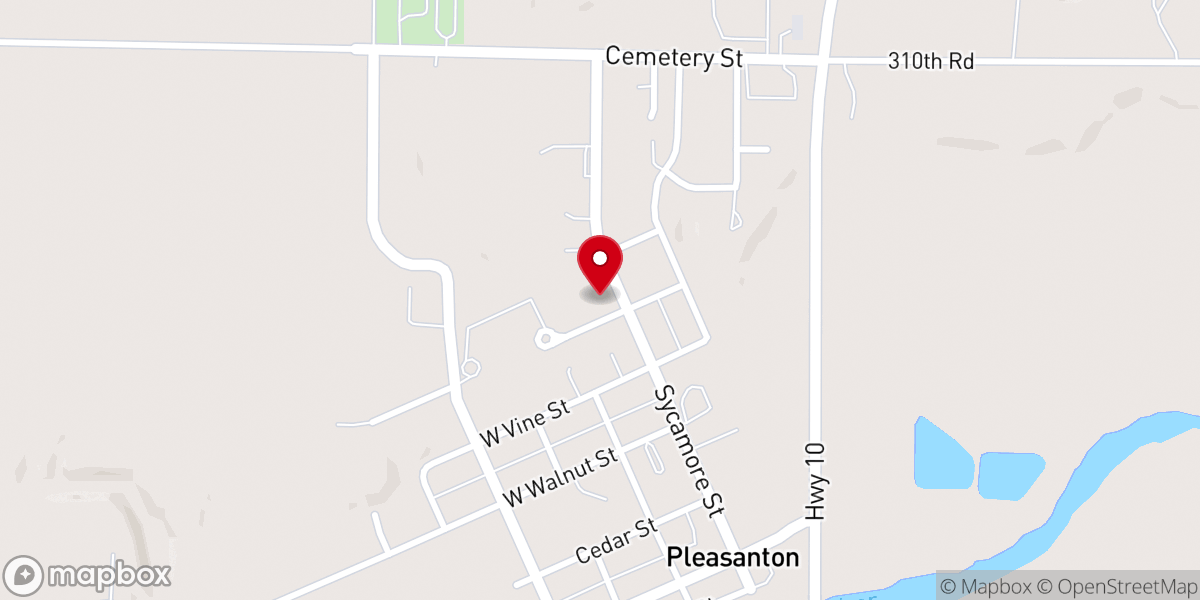 Map showing location of Saint Mary’s Catholic Church