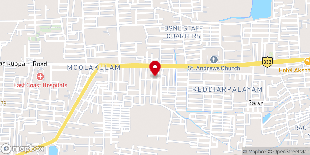 Map showing location of Punitha Jayaragini Annai Alayam