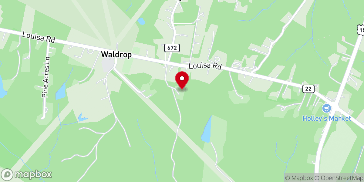 Map showing location of Free Union Church