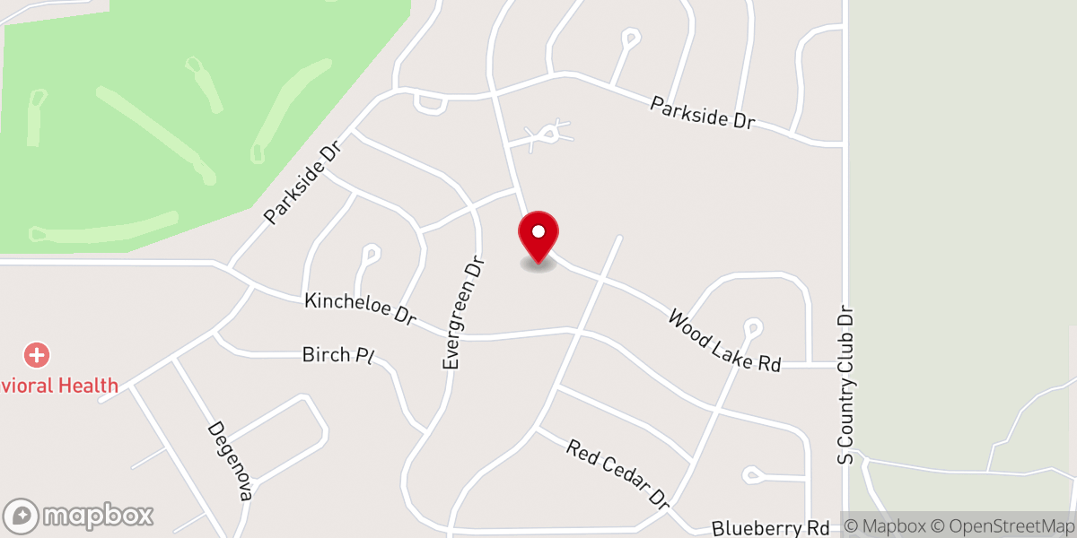 Map showing location of New Hope Community Christian Reformed Church
