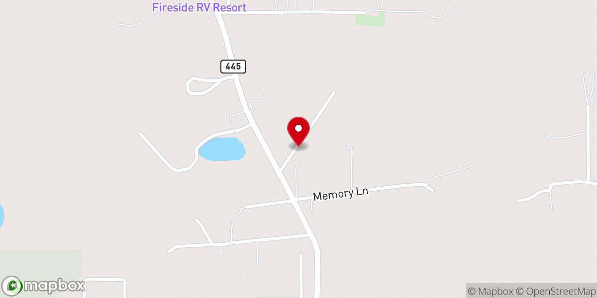 Map showing location of Bethel Church of God