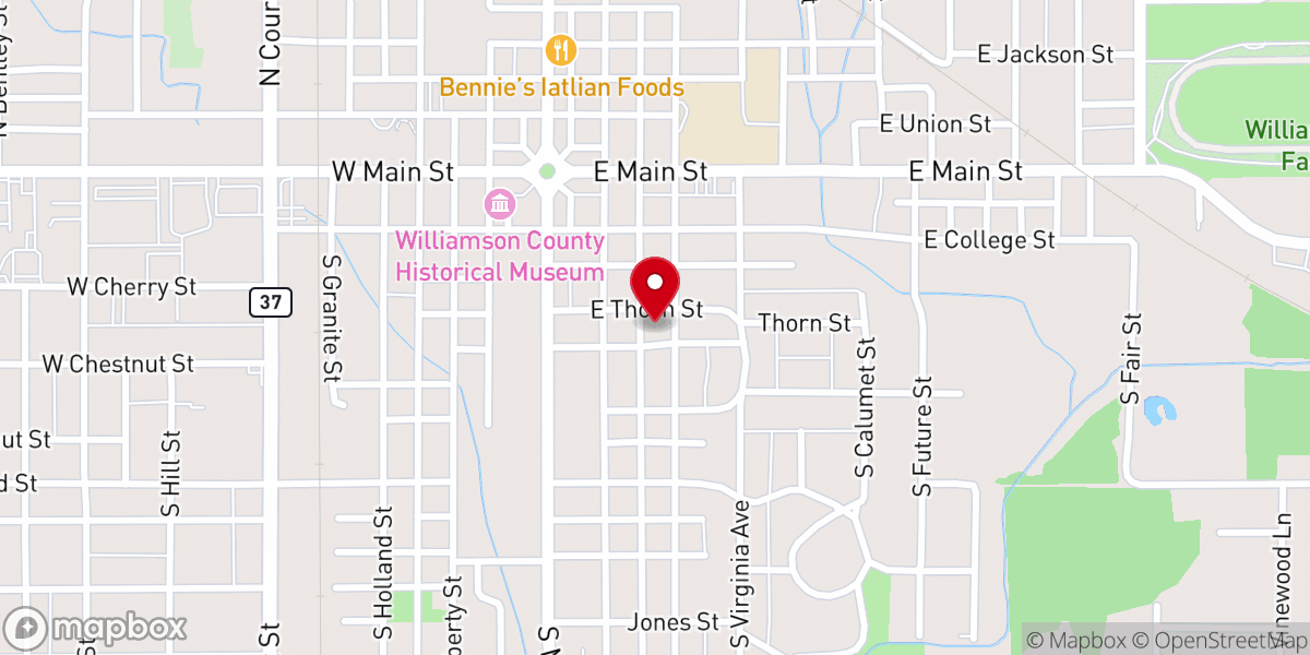Map showing location of Saint James Episcopal Church