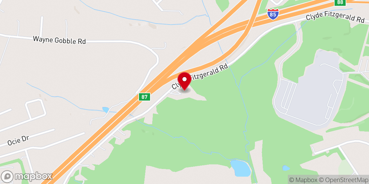 Map showing location of Open Door Baptist Church