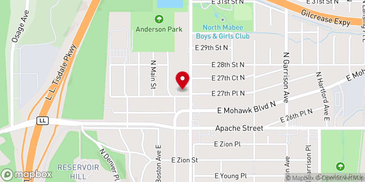 Map showing location of Faith Temple Family Church