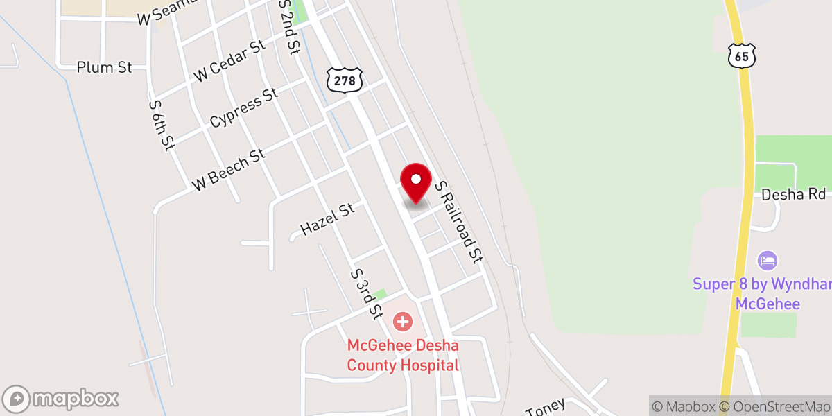 Map showing location of Saint Peter African Methodist Epsicopal Church