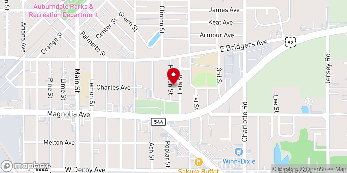 Map showing location of Preston Street Church of Christ