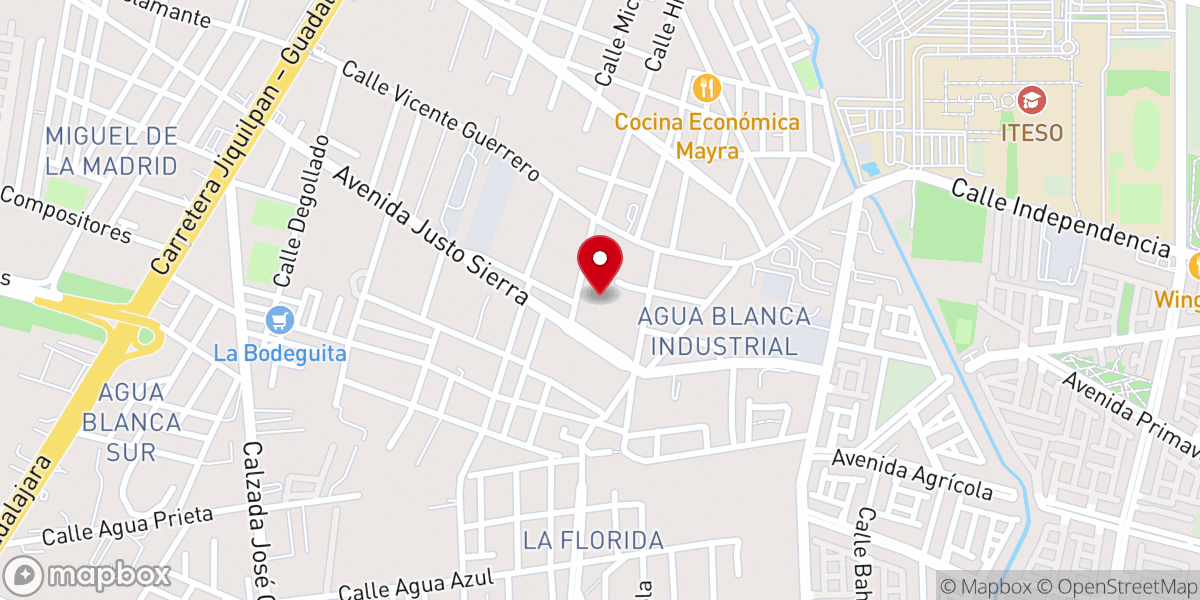 Map showing location of Parroquia De La Sagrada Familia